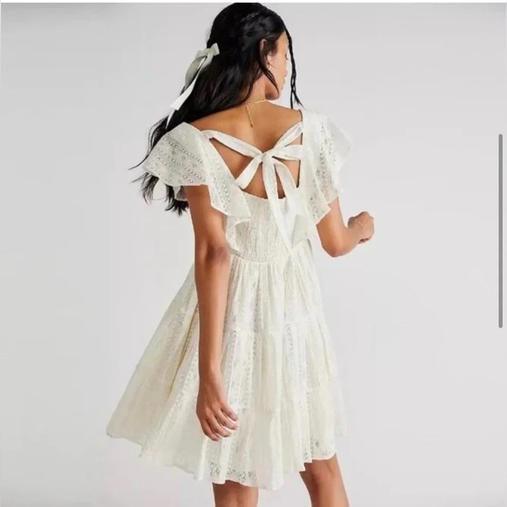 NWOT Free People Undone Lace Mini Dress Size XS - Picture 4 of 14